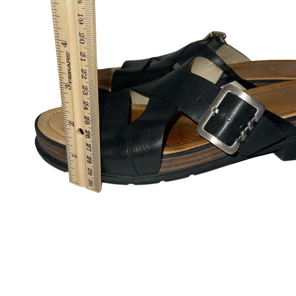 Dr. Scholls Original Collection Sandals Size 10M Black Leather Slip On Cushioned - Picture 10 of 12